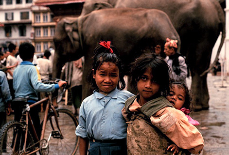 Enfants sur le Durbar Square